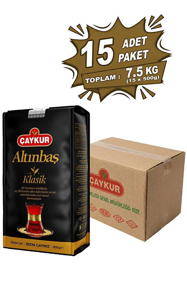 Çaykur Altınbaş 15' Li 500 gr (1 Koli) Rizeden Rize Çayı